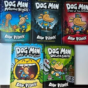 Dog Man Comic Book Series Collection, 5 Books